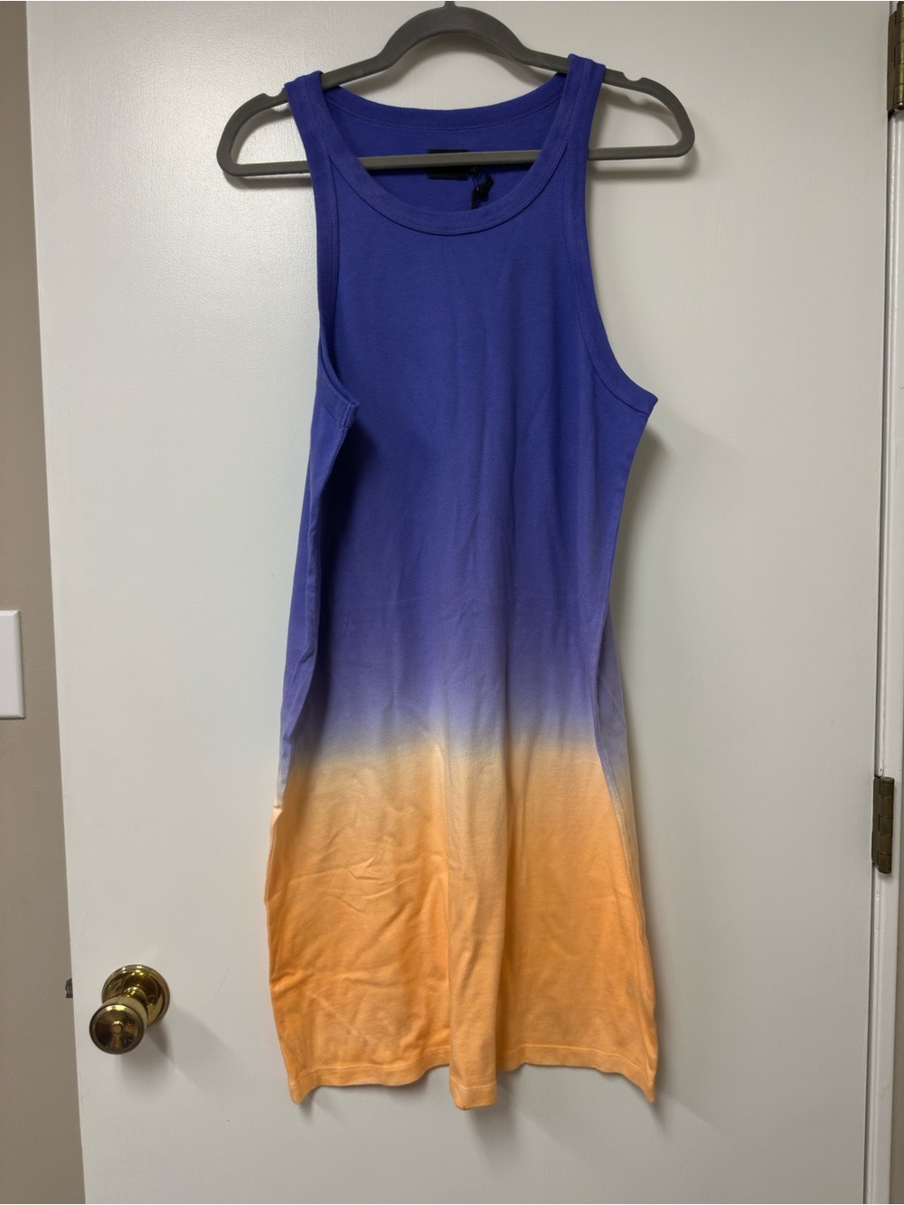 WSLY Purple-to-Orange Ombre Tank Midi Dress